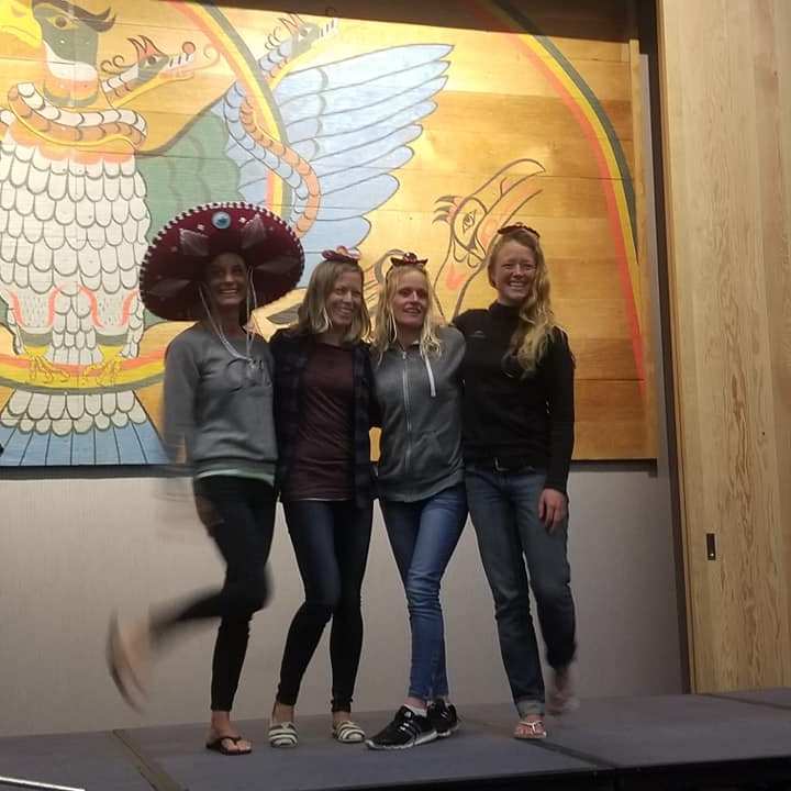 a group of people posing for the camera